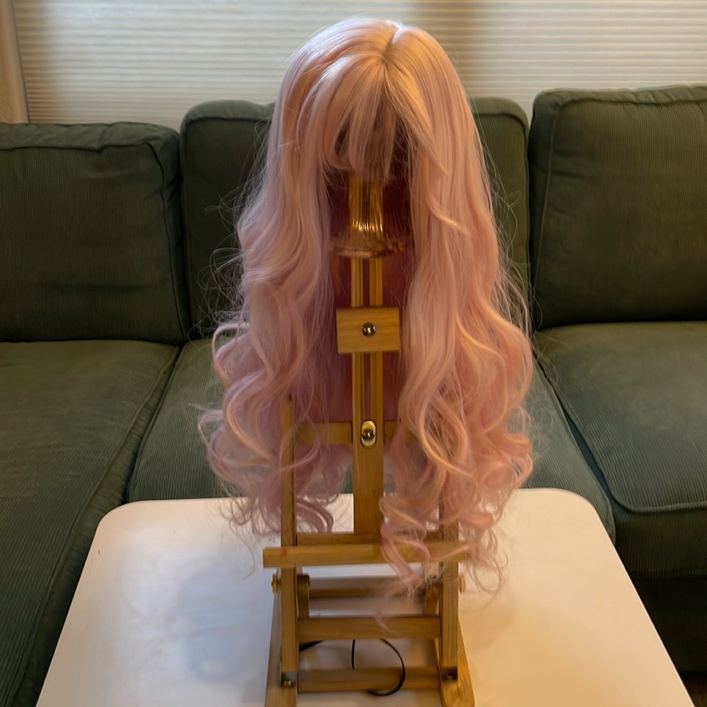 Cotton Candy Ombre Wig w/ Bangs - 21-23”